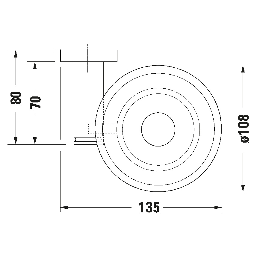 Duravit 99181000 - Seinään kiinnitettävä D-CODE-saippuateline, oikeanpuoleinen, kiiltävä kromi