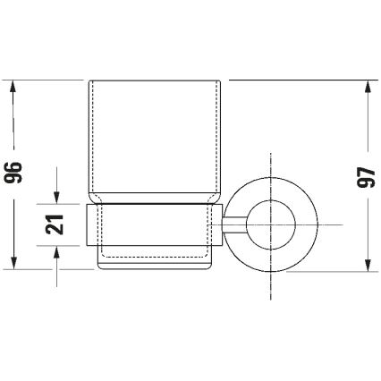 Duravit 99191000 - Seinäasennettava hammasharjateline D-CODE, vasen, kiiltävä kromi