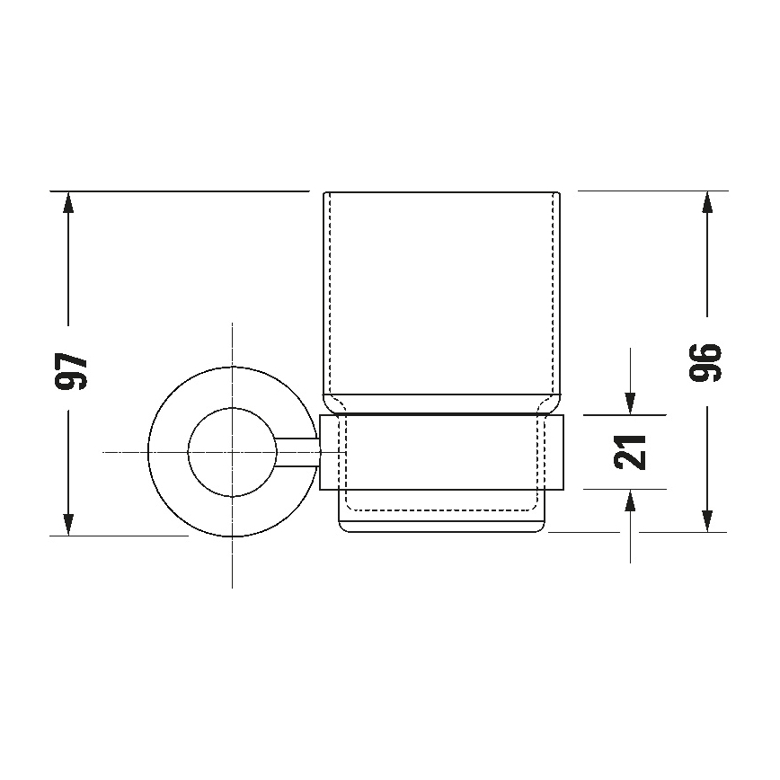 Duravit 99201000 - Seinään asennettava hammasharjateline D-CODE oikea, kiiltävä kromi