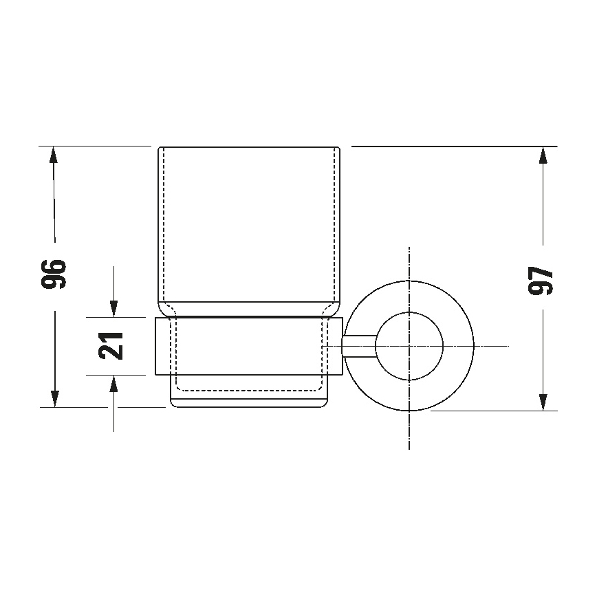 Duravit 99204600 - Seinään asennettava hammasharjateline D-CODE oikeanpuoleinen mattamusta