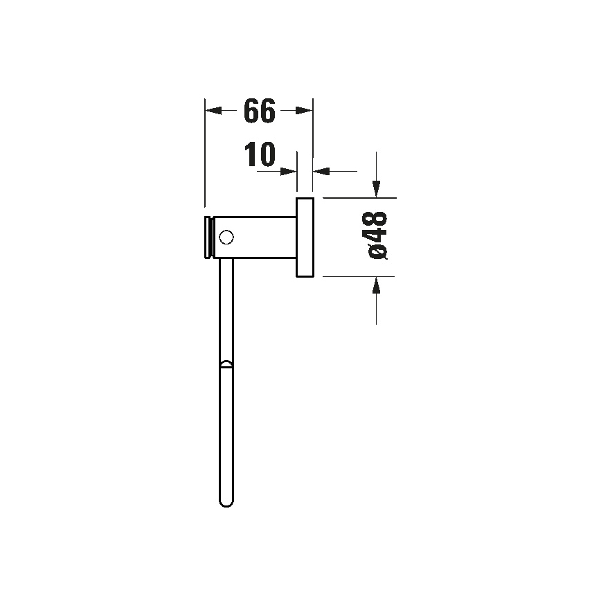 Duravit 99214600 - Seinään asennettava pyyheteline D-CODE mattamusta