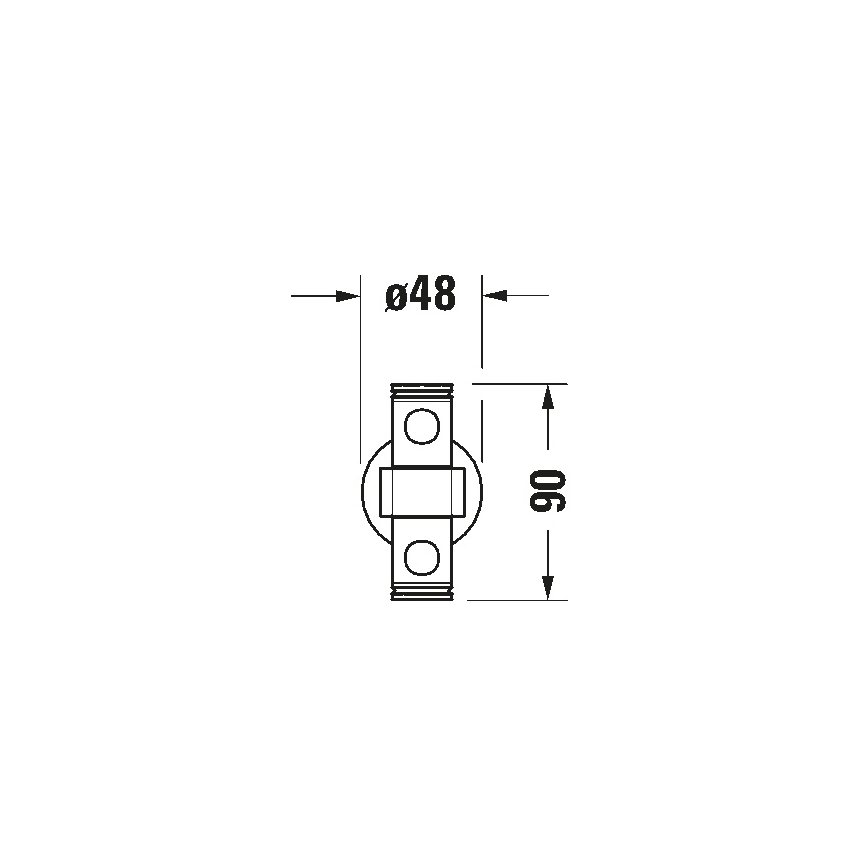 Duravit 99221000 - Seinään kiinnitettävä pyyheteline D-CODE 44,7 cm kiiltävä kromi