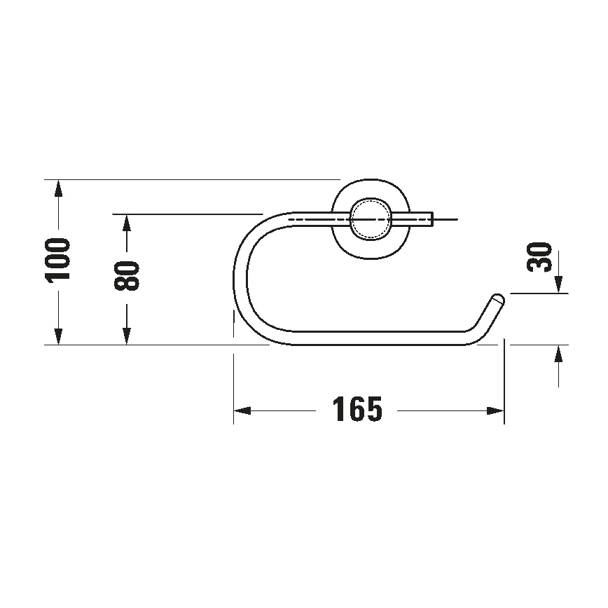 Duravit 99261000 - WC-paperiteline D-CODE kiiltävä kromi