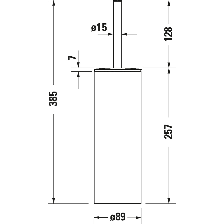 Duravit 99281000 - D-CODE jalallinen WC-harja, kiillotettu kromi