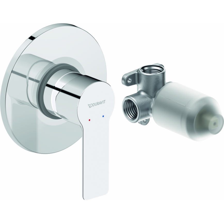 Duravit DC4210007010 - D-CODE upotettava suihkusekoitin, kiiltävä kromi