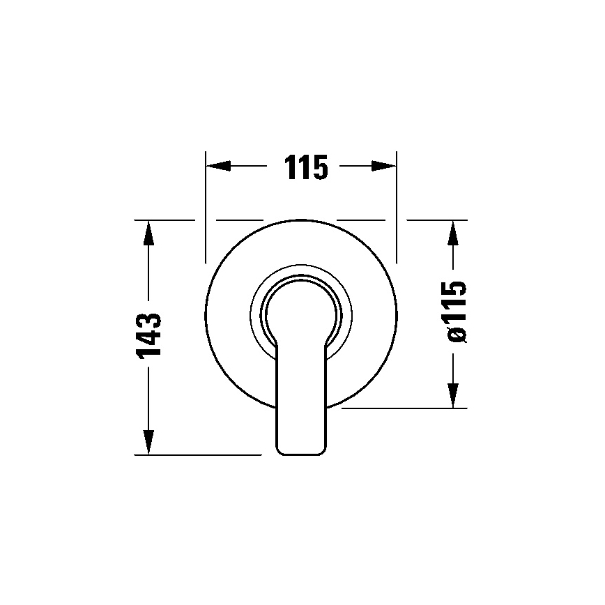 Duravit DC4210007010 - D-CODE upotettava suihkusekoitin, kiiltävä kromi
