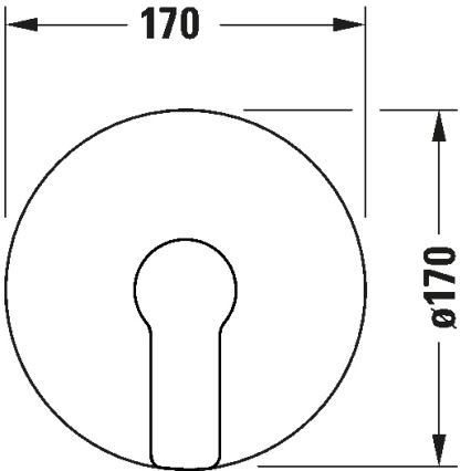 Duravit DC4210010046 - Suihkuhana uppoasennukseen D-CODE mattamusta