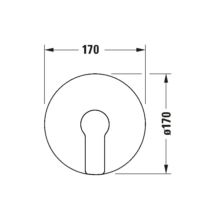 Duravit DC4210010046 - Suihkuhana uppoasennukseen D-CODE mattamusta