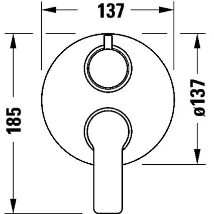 Duravit DC5210008046 - D-CODE piiloasennettava suihkusekoitin, mattamusta