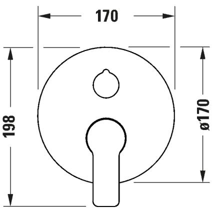 Duravit DC5210012046 - D-CODE ammehana piilotettuun asennukseen, mattamusta