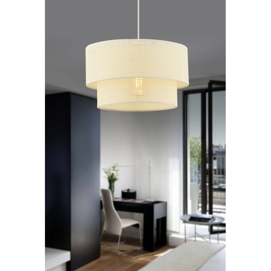 ECHO-riippuvalaisin kaapelilla 1xE27/60W/230V, kermanvärinen