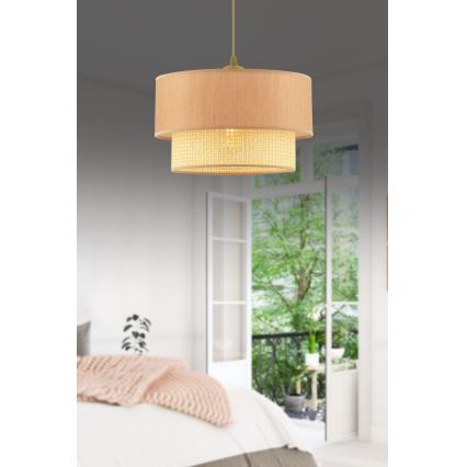 ECHO-riippuvalaisin vaijerilla 1xE27/60W/230V beige
