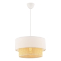 ECHO-riippuvalaisin vaijerilla 1xE27/60W/230V kerma/beige