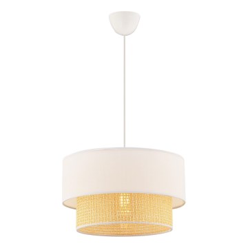 ECHO-riippuvalaisin vaijerilla 1xE27/60W/230V kerma/beige