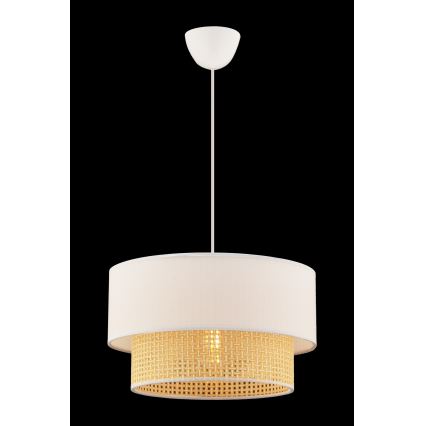ECHO-riippuvalaisin vaijerilla 1xE27/60W/230V kerma/beige