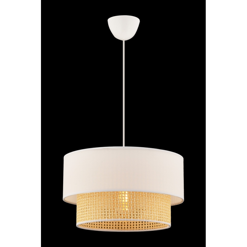 ECHO-riippuvalaisin vaijerilla 1xE27/60W/230V kerma/beige