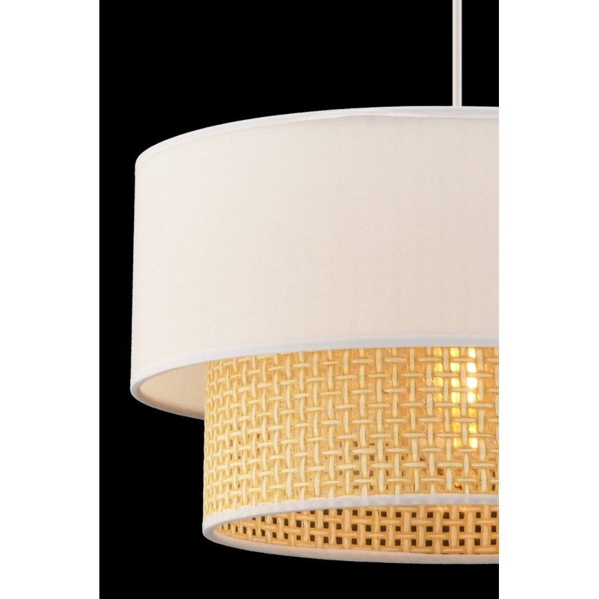 ECHO-riippuvalaisin vaijerilla 1xE27/60W/230V kerma/beige