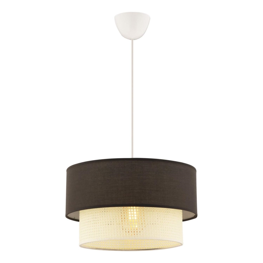 ECHO riippuvalaisin vaijerilla 1xE27/60W/230V, ruskea/kerma