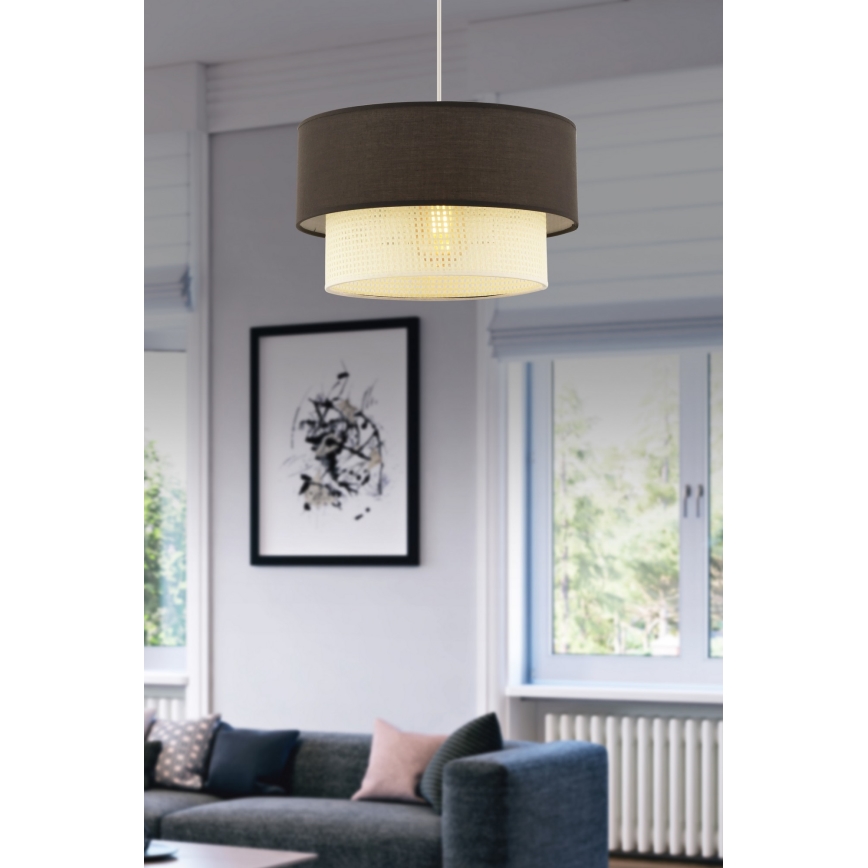 ECHO riippuvalaisin vaijerilla 1xE27/60W/230V, ruskea/kerma