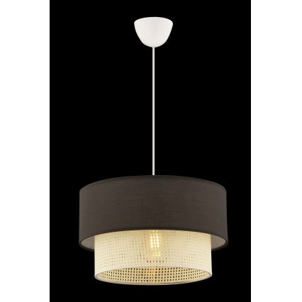 ECHO riippuvalaisin vaijerilla 1xE27/60W/230V, ruskea/kerma
