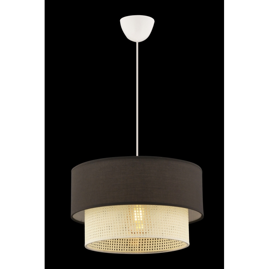 ECHO riippuvalaisin vaijerilla 1xE27/60W/230V, ruskea/kerma