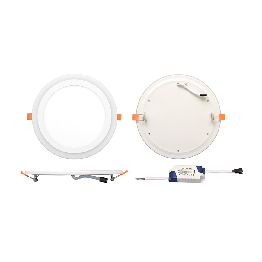 Riippuva LED-kattovalaisin DUO LED/12W/230V + LED/4W
