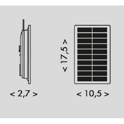 LED Aurinkokennonauha 3,7V 2400mAh 5m IP65