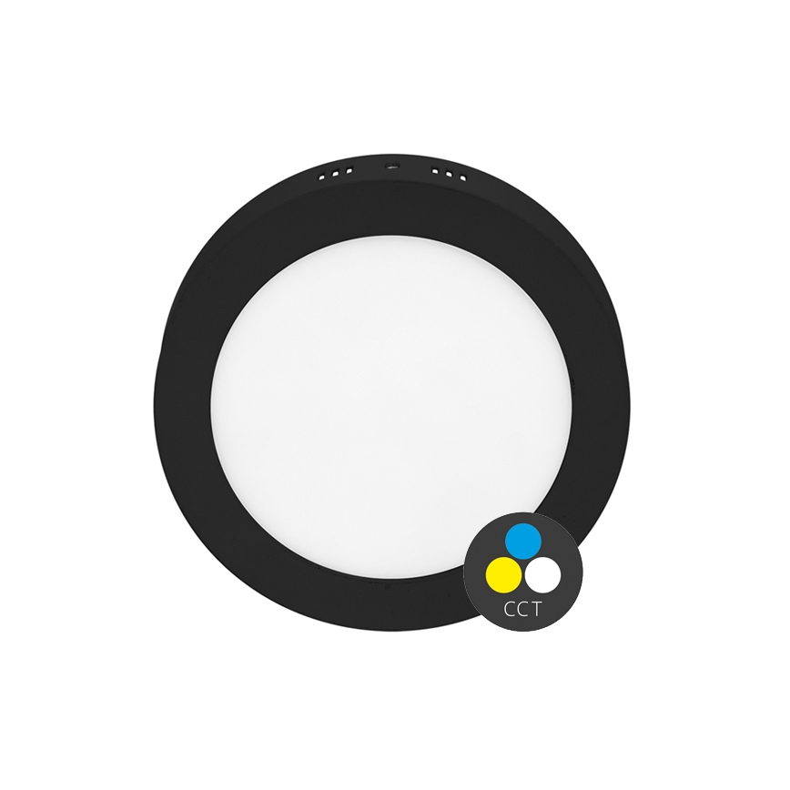 LED-kattovalaisin LADA LED/12W/230V 3000/4000/6000K halkaisija 17 cm musta
