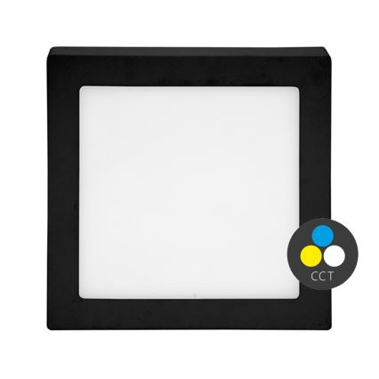 LED-kattovalaisin RAFA LED/12W/230V 3000/4000/6000K 17x17 cm musta