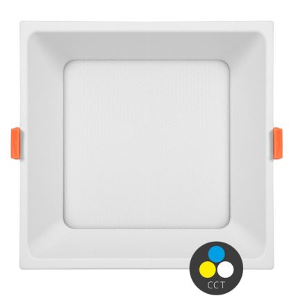 LED upotettava valo TONY LED/36W/230V 3000/4000/6500K 22x22 cm valkoinen