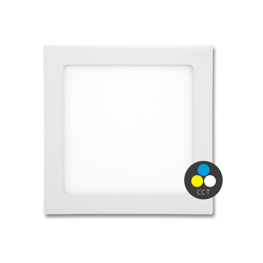LED Kylpyhuoneen upotettava valo RAFA LED/18W/230V 3000/4000/6000K 22x22 cm IP44 valkoinen