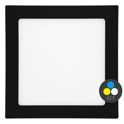 LED Kylpyhuoneen upotettava valo RAFA LED/25W/230V 3000/4000/6000K 30x30 cm IP44 musta