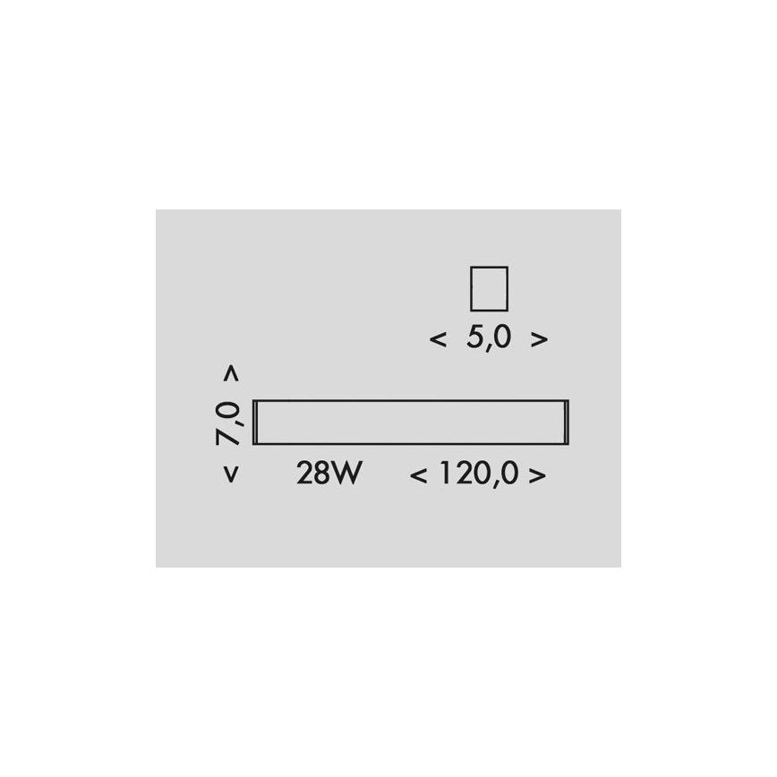 LED-kattovalaisin DONAR LED/28W/230V 4000K 120 cm musta