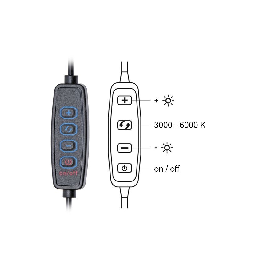 Himmennettävä LED-pöytävalaisin LIPA LED/10W/230V 3000-6000K musta