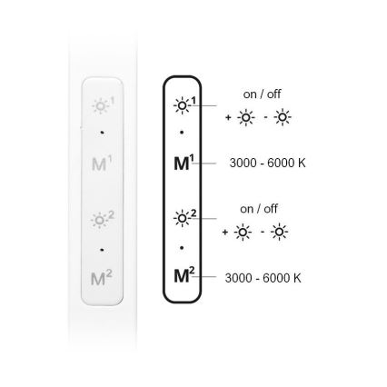 Himmennettävä LED-pöytävalaisin SPACE LED/8W + LED/11W/230V 3000-6000K valkoinen