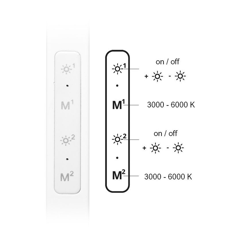 Himmennettävä LED-pöytävalaisin SPACE LED/8W + LED/11W/230V 3000-6000K valkoinen