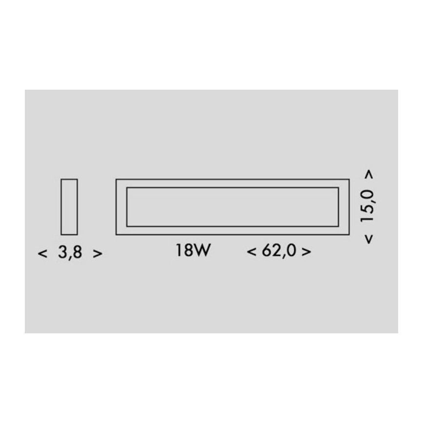 LED-kattovalaisin PILO LED/18W/230V 4100K 62 cm valkoinen