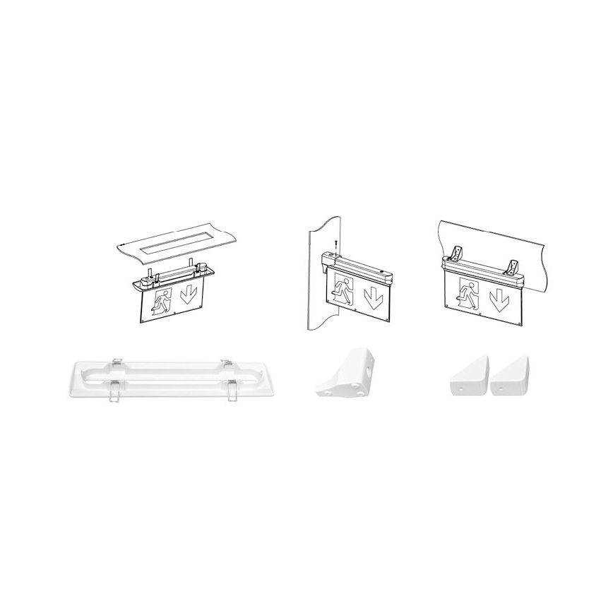 LED-hätävalo ALPHA LED/2,7W/230V 6000K 800mAh