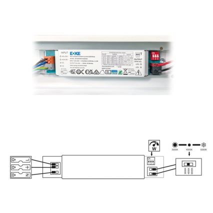 LED Loisteputki VELO LED/24/32/40W/230V 3000/4000/6000K 120 cm valkoinen