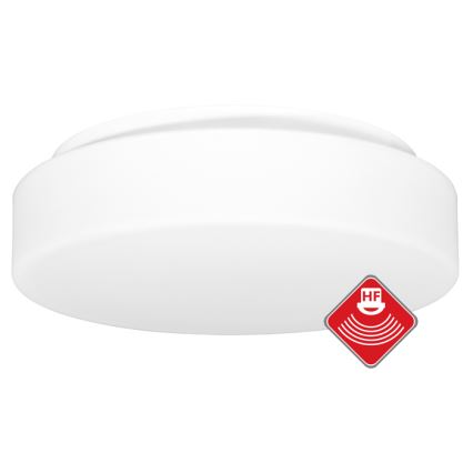Ulkokattovalo anturilla HECTOR 1xE27/60W/230V halkaisija 30 cm IP44 opaali valkoinen