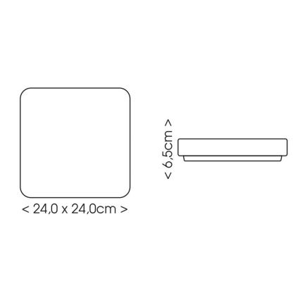 LED-kattovalaisin kylpyhuoneeseen LUKY LED/12W/230V 4000K 24x24 cm IP44
