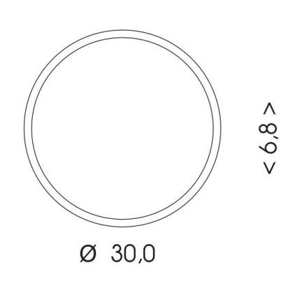 LED-ulkokattovalaisin anturilla MARTIN LED/15W/230V 3000/4000K halkaisija 30 cm IP65 musta