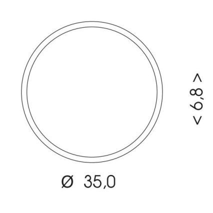 LED-ulkokattovalaisin MARTIN LED/25W/230V 3000/4000K halkaisija 35 cm IP65 musta