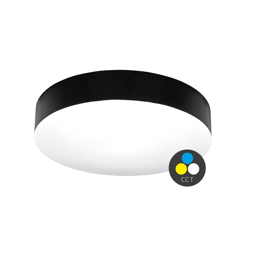 LED-kattovalaisin kylpyhuoneeseen MAKARON LED/50W/230V 3000/4000/6000K halkaisija 50 cm IP44 musta