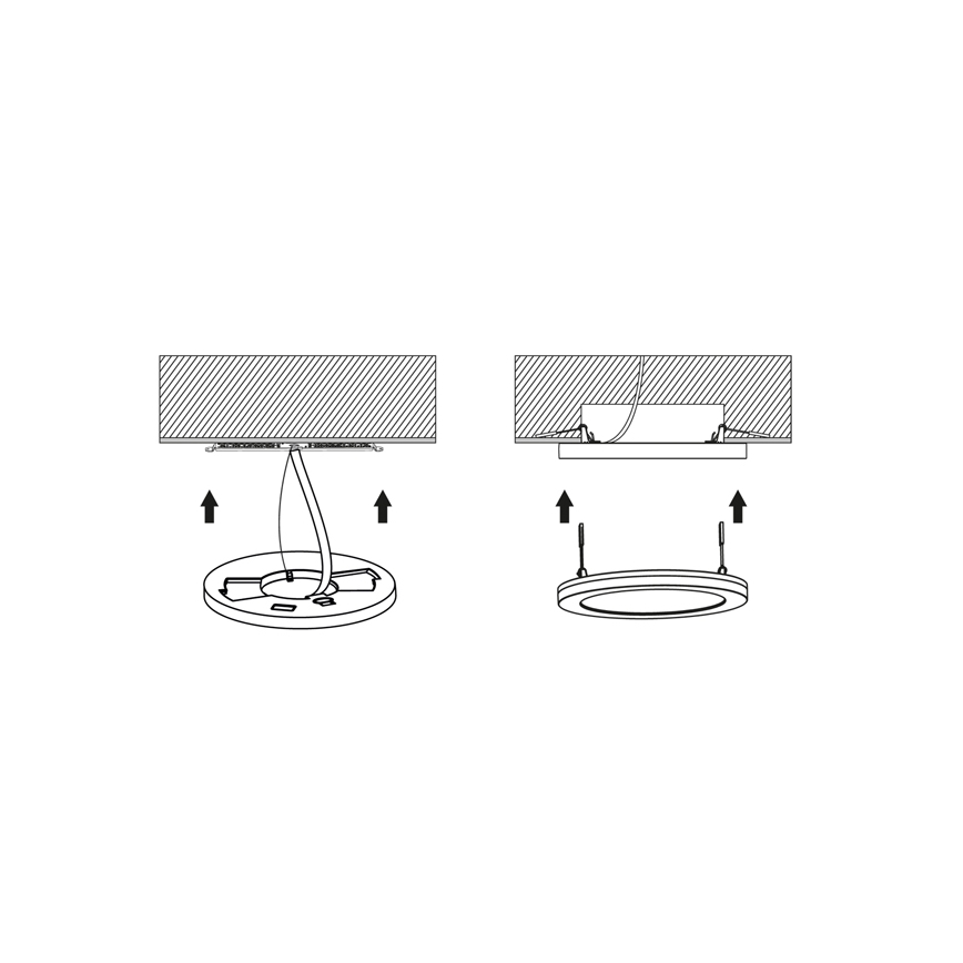 Himmennettänä LED-paneeli LEXA LED/6/12/18W/230V 3000/4000/6000K halkaisija 22,5 cm valkoinen