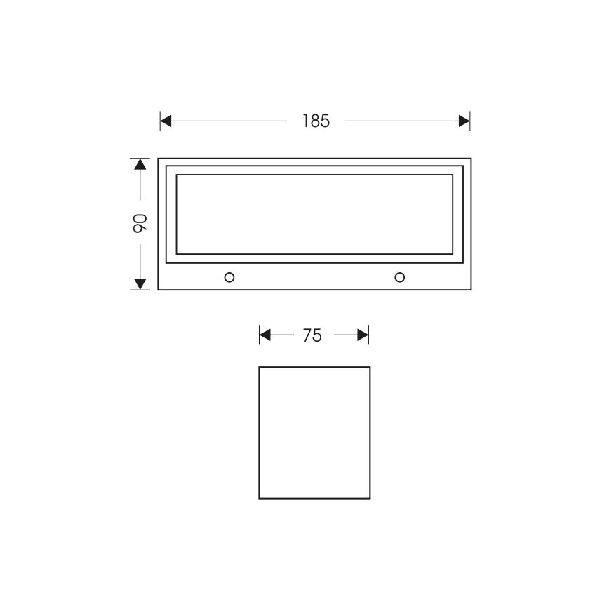 LED-ulkoseinävalaisin OSKAR LED/12W/230V 4000K IP54