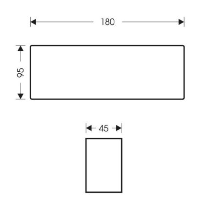 LED-ulkoseinävalaisin BRICK 2xLED/6W/230V 3000/4000/6500K IP65 musta