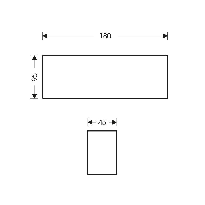 LED-ulkoseinävalaisin BRICK 2xLED/6W/230V 3000/4000/6500K IP65 musta