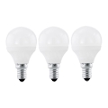 Eglo 10698 - SETTI 3x LED-polttimo E14/4W/230V 320lm