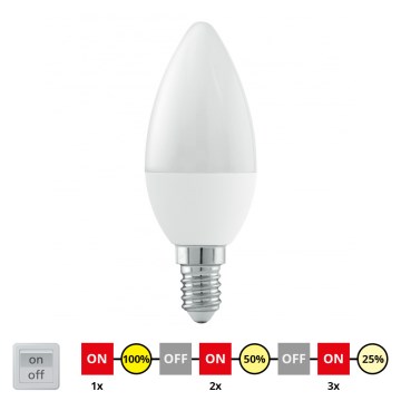 EGLO 11581 - Himmennettävä LED-polttimo E14/6W/230V 3000K - STEPDIMMING